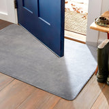 1 x Brand New MIULEE Entrance Doormat Outdoor Indoor Entrance Rug Ultrathin Stain-Resistant Washable Carpet Non-Slip Mats Cuttable Absorbent Kitchen Mats 80x120cm Light Gray - RRP €37.3