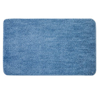 1 x RAW Customer Returns MIULEE Rug Bath Mat Bathroom Rug Bed Mat Non-Slip Bath Mat Bath Mat Absorbent Shower Mat Washable Doormat for Living Room Bedroom Bathroom 60 x 90 cm Blue - RRP €24.49