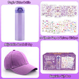 2 x RAW Customer Returns Gifts for girls DIY drinking bottle and baseball cap, design yourself with gemstone unicorn stickers, back to school children s day birthday gift girls 4 5 6 7 8 9 10 11 years, hat crafts - RRP €45.98