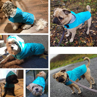 1 x RAW Customer Returns LeerKing Dog Raincoat with Soft Lining Rain Jacket Waterproof Raincoat Dog for Small, Medium and Large Dogs Length 11 to 71 Blue S - RRP €20.16