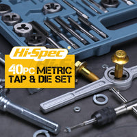 1 x RAW Customer Returns Hi-Spec 40-piece thread and die set - taps and dies for DIY enthusiasts - RRP €35.99