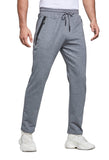 1 x RAW Customer Returns HCSS jogging pants men s training pants men s sweatpants cotton sports pants long slim fit with zip pockets gray-XXL  - RRP €32.99