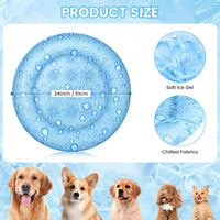 1 x RAW Customer Returns Yerloa Cooling Mat Dog Upgrade Pet Cooling Mat for Dogs Cats, Cooling Mat Cat with Non-Toxic Gel, Washable Comfortable Pet Mat for All Pets, Summer Keep Your Pet Cool, 61 61cm - RRP €26.99