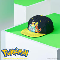 1 x RAW Customer Returns Pokemon Baseball Cap Snapback Cap Kids Boys Bucket Hat Kids Hats Fisherman Hat Boys Girls Fisherman Hat Fishing Hat Sun Hat Kids Pikachu Official Merchandise Black Yellow  - RRP €19.18