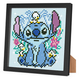 2 x Brand New RICUVED Stitch Diamond Painting Children Set with Frame, 5D DIY Cartoon Diamond Painting Pictures, 5d Diamond Painting with Frame Creative Gifts for Girls and Boys Home Wall Decor 18 x 18 cm - RRP €40.8