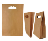 1 x RAW Customer Returns PAKNOR Pack of 50 brown paper bags - 15 x 27 x 6.5 cm paper carrier bags with handle hole, small paper bags, small gift bags, DIY Advent calendar, kraft paper bags brown, 15x27x6.5 50g m2  - RRP €11.7