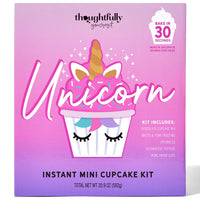 6 x Brand New Thoughtfully Gourmet Unicorn Instant Mini Cupcakes Baking Set - includes ingredients and accessories for fun unicorn cupcakes in paper cups - set of 20 - RRP €122.4