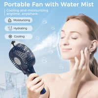 1 x RAW Customer Returns COMLIFE Portable Handheld Fan, 3000mAh Rechargeable Mini USB Fan, Foldable Design, Mist Fan Spray Fan for Travel, Home Office, Camping, Home - RRP €14.51