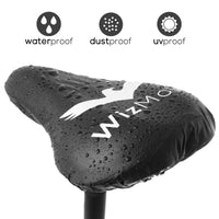 2 x Brand New WizMove Waterproof Bike Saddle Cover Impermeable Bicycle Saddle Protector 2x Pack - Black - RRP €16.24