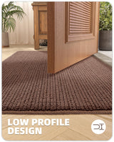 1 x RAW Customer Returns Color G doormat inside 80 x 120 cm, dirt trapper mat non-slip doormat inside washable entrance carpet inside doormats front door thin doormat inside for entrance, hallway, garden, pet dark brown  - RRP €44.69