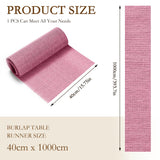 7 x Brand New Table runner linen cloth in pink 40 cm x 10 m , PVC table ribbon DIY placemat washable wear-resistant, linen cloth table runner boho table decoration for birthdays, weddings, communion, outdoor - RRP €112.84