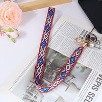 1 x Brand New Fycyko Mobile Phone Chain Universal Cell Phone Lanyard Necklace Cell Phone Strap for Hanging Retro Design with Key Ring Compatible with Mobile Phone Case, Card Cases, Keys and ID Card Holder - Pink Blue - RRP €27.6