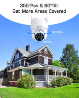 1 x RAW Customer Returns ANRAN 5MP HD WiFi Outdoor Surveillance Camera, 360 PTZ Camera with Auto Tracking, Color Night Vision with Spotlight, Two-Way Audio, Compatible with Alexa, P3 Max - RRP €54.99