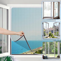 1 x RAW Customer Returns Magnetic Mosquito Net for Window, Slot Model, Maximum Size, 130 x 150 cm, Fiberglass Mesh, Easy Installation, Prevent Insects, Flies, Mosquitoes from Entering the Room - RRP €28.99