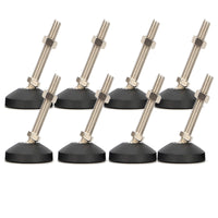 3 x RAW Customer Returns Drenky 8pcs M10x80 furniture feet adjustable furniture levelers medium sized furniture with male thread, leveling feet with nuts, height and angle adjustable low noise non-slip plastic base - RRP €72.57