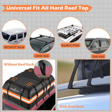 1 x RAW Customer Returns Big Ant Vehicle Roof Box Roof Bag Car Travel Weatherproof Material PVC 700D Foldable Suitable for Cars Trucks SUVs 20 Cubic Feet Black - RRP €32.4