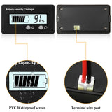 1 x RAW Customer Returns Battery Meter with Alarm DC 12V 24V 36V 48V 60V 72V 84V, Front Adjustment and Switch Key, Lithium-Ion and Lead-Acid Battery Capacity Voltage Indicator Monitor White  - RRP €9.99