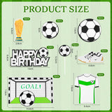 19 x Brand New Cake decoration set, 36 pieces football cake decoration birthday, cake topper cake decoration sets contain jerseys, football boots, trophies, footballs, goals, birthday flags with congratulations - RRP €114.76