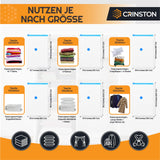 1 x RAW Customer Returns CRINSTON Vacuum Clothing Bags 5 Units 3 units 60x40 cm 2 units 70x50 cm Bags to Store Clothes and Save Space - Valid for vacuum cleaner or manual pump. - RRP €11.51