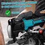 1 x RAW Customer Returns Cordless multi-function tool Compatible with Makita 18V lithium battery, 170W brushless motor oscillating tool for cutting, polishing, sawing, 6000-20000 RPM, 6-stage speed control, without battery - RRP €53.99