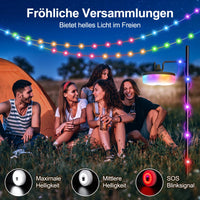 1 x RAW Customer Returns LED fairy lights, indoor outdoor fairy lights, weatherproof, portable, stowable, alpine clouds outdoor fairy lights for children s rooms, USB rechargeable, 6m camping fairy lights, rollable multi-colored  - RRP €25.99