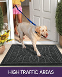 1 x RAW Customer Returns DEXI outdoor doormat, non-slip, 44 x 75 cm, dirt trapper mat, outdoor washable, weatherproof doormat outside inside, for front door, balcony or patio door, gray - RRP €30.25