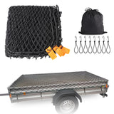 1 x RAW Customer Returns MICTUNING trailer net 2x3M-trailer net transport net elastic with 8 hooks and corner markings for load securing - RRP €21.59