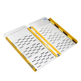 1 x RAW Customer Returns LIEKUMM Wheelchair Ramp, 61x73cm Disabled Ramp, 300 KG Capacity Aluminum Wheelchair Ramp for Wheelchair is Suitable for Steps, Thresholds, Stairs - RRP €99.1