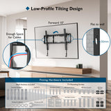 1 x RAW Customer Returns BONTEC TV wall mount tiltable for 37-86 inch LED LCD OLED Plasma TVs, up to 75 kg, max. VESA 600x400mm, including spirit level and cable ties - RRP €26.99