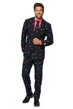 1 x RAW Customer Returns OppoSuits Funny Prom Suits for Men - Complete Set Jacket, Pants and Tie Multicolor Size 52 EU - RRP €89.95