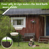 1 x RAW Customer Returns Bird bath bird bath bowl standing, bird bath garden for wild birds water bath for birds, free standing garden bird feeder bird bath bowl white  - RRP €33.26