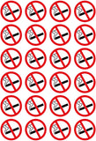 1 x RAW Customer Returns 24x No Smoking Stickers - 40mm - No Smoking Sign Self-Adhesive Card Sticker - TK08 - RRP €9.02