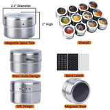 2 x RAW Customer Returns SZILBZ Spice Jars 12 Set, Stainless Steel Transparent Top BBQ Spice Jar Magnetic Storage Jars Stick on Refrigerator and Grill, with 120 Spice Stickers - RRP €38.3