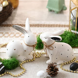 5 x Brand New VALERY MADELYN 2 pieces Easter bunny for Easter decoration made of ceramic, Mother s Day gift, Easter decoration modern, spring decoration indoor table decoration, Easter gifts, for decoration living room office party, 13 15 cm - RRP €167.7