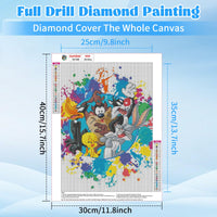 1 x Brand New DOMROM Diamond Painting Kits for Adults, 5D Colorful Diamond Painting Set, DIY Cartoon Anime Diamond Art Kits Full Drill Gem Digital Diamond Painting Embroidery for Gift Home Wall Decoration 30x40cm - RRP €6.65