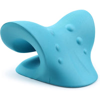 1 x RAW Customer Returns Cervical Traction Relaxer Device for Neck and Shoulder Pain Relief, Cervical Spine Alignment, Chiropractic Pillow, Neck Stretch, Blue - RRP €24.99