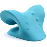 1 x RAW Customer Returns Neck and Shoulder Relaxation Pillow, Neck Stretching Device to Relieve Jaw Joint Pain and Cervical Spine Alignment, Chiropractic Pillow, Neck Stretcher, Blue - RRP €23.18