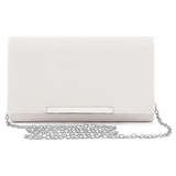 1 x RAW Customer Returns BAICLES Women Evening Bag PU Leather Clutch Bag Wedding Elegant Bridal Bag Shoulder Bag Women Small Party Leisure White - RRP €58.8