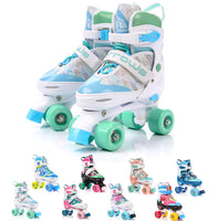 1 x RAW Customer Returns meteor Retro Roller Skates Disco Roll Skate like in the 80s Youth Roller Shoes Children Quad Skate 5 Different Color Variations Inline Skates Adjustable Size of the Shoe - RRP €46.99