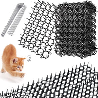 1 x RAW Customer Returns Thorn grid against cats, 15 pieces animal barrier with spikes, animal barrier thorn grid cat repellent, cat repellent mat, cat repellent spikes, anti cat thorn grid, anti cat mat - RRP €23.99