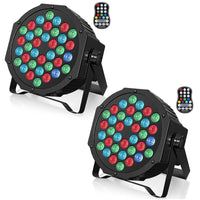 1 x RAW Customer Returns ZonQoonz 2PCS Rechargeable LED Par Light, RGB 36 LED Spotlight Battery DMX Stage Light Spotlight with Remote Control 7 Lighting Modes for DJ Disco Party Light Stage Light - RRP €99.82