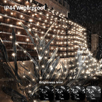 1 x RAW Customer Returns CORST Solar Net Lights 3.6x1.5M Mesh Fairy Lights Net Outdoor Inner Solar Garden Tree Fairy Lights Bushes Waterproof with 8 Modes Timer White  - RRP €23.32