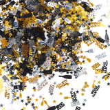 2 x Brand New Confetti 2025 New Year s Eve decoration, 1000 pieces confetti table decoration HAPPY NEW YEAR scatter decoration party decoration gold black glitter New Year decoration confetti decoration for New Year carnival party - RRP €15.92