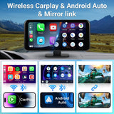 1 x RAW Customer Returns Hikity Wireless Carplay Android Auto Display with ADAS Auxiliary System Portable Carplay with Dashcam 6.25 inch Car Play Radio with Bluetooth FM Mirror Link WiFi Video 64G TF Card Night Vision Camera - RRP €80.66