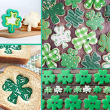 1 x RAW Customer Returns Keepaty Shamrock Cookie Cutters Set, 8-piece St. Patrick s Day four-leaf cookie cutter stamp shape - RRP €11.09