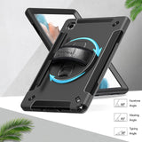 1 x RAW Customer Returns Case for Samsung Galaxy Tab A8 10.5 Miesherk Military Rugged 3-Layer Shockproof Protective Case Cover SM-X200 X205 X207 -Pen Holder- Rotating Stand- Hand Strap- Shoulder Strap-Black - RRP €26.02