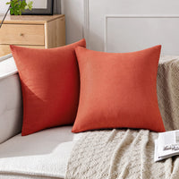 5 x Brand New MIULEE Set of 2 Cushion Covers Chenille Decorative Pillowcases with Hidden Zipper Suitable for Bedroom Living Room Living Room 45 x 45 cm Orange - RRP €64.95