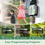 1 x RAW Customer Returns SOGUYI Watering Timer with Rain Delay Sensor, Watering Computer with 3 Watering Programs, Battery-Powered Watering Programmer with Large LCD Display, Garden Watering Timer - RRP €37.99