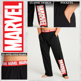 1 x RAW Customer Returns Marvel Pajamas Men Long, Avengers Leisure Pants Men, Cotton Pajamas Long Black Red, 2XL  - RRP €19.99