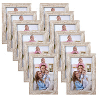 1 x RAW Customer Returns Giftgarden 12 Piece Picture Frame Set 10x15 cm - Modern Beige Wood Grain Photo Frame Collage for 15x10 cm Photos and Pictures, Wall or Table Stand - RRP €29.99